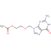 9-(2'-ACETOXYETHOXYMETHYL)-GUANINE (CAS: 102728-64-3) - Chemical Structure and Molecular Formula 