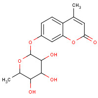4-METHYLUMBELLIFERYL ALPHA-L-RHAMNOPYRANOSIDE (CAS: 106488-05-5) - Chemical Structure and Molecular Formula 