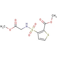 Methyl 3-[(methoxycarbonylmethyl)sulfamoyl]thiophene-2-carboxylate (CAS: 106820-63-7) - Chemical Structure and Molecular Formula 