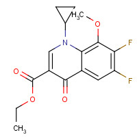 1-Cyclopropyl-6,7-difluoro-1,4-dihydro-8-methoxy-4-oxo-3-quinolinecarboxylic acid ethyl ester (CAS: 112811-71-9) - Chemical Structure and Molecular Formula 