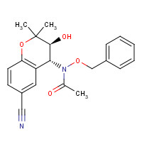 N-[(3S,4R)-6-CYANO-3,4-DIHYDRO-3-HYDROXY-2,2-DIMETHYL-2H-1-BENZOPYRAN-4-YL]-N-(PHENYLMETHOXY)ACETAMIDE (CAS: 127408-30-4) - Chemical Structure and Molecular Formula 