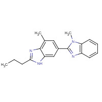 2-n-Propyl-4-methyl-6-(1-methylbenzimidazole-2-yl)benzimidazole (CAS: 152628-02-9) - Chemical Structure and Molecular Formula 