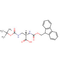 N-Fmoc-N'-Boc-L-2,3-Diaminopropionic acid (CAS: 162558-25-0) - Chemical Structure and Molecular Formula 