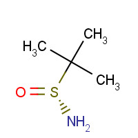 (R)-(+)-2-Methyl-2-propanesulfinamide (CAS: 196929-78-9) - Chemical Structure and Molecular Formula 