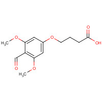4-(4-FORMYL-3,5-DIMETHOXYPHENOXY)BUTYRIC ACID (CAS: 197304-21-5) - Chemical Structure and Molecular Formula 