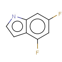4,6-DIFLUOROINDOLE (CAS: 199526-97-1) - Chemical Structure and Molecular Formula 