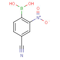 (4-CYANO-2-NITROPHENYL)BORONIC ACID (CAS: 850568-46-6) - Chemical Structure and Molecular Formula 