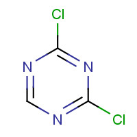 2,4-DICHLORO-1,3,5-TRIAZINE (CAS: 2831-66-5) - Chemical Structure and Molecular Formula 