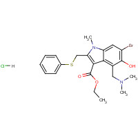 ARBIDOL HYDROCHLORIDE (CAS: 131707-23-8) - Chemical Structure and Molecular Formula 