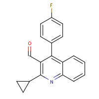 2-Cyclopropyl-4-(4-fluorophenyl)quinoline-3-carboxaldehyde (CAS: 121660-37-5) - Chemical Structure and Molecular Formula 