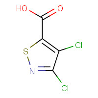 3,4-DICHLOROISOTHIAZOLE-5-CARBOXYLIC ACID (CAS: 18480-53-0) - Chemical Structure and Molecular Formula 