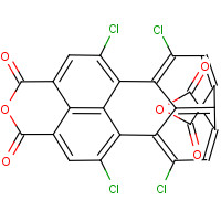 1,6,7,12-Tetrachloroperylene tetracarboxylic acid dianhydride (CAS: 156028-26-1) - Chemical Structure and Molecular Formula 
