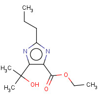 Ethyl 4-(1-hydroxy-1-methylethyl)-2-propyl-imidazole-5-carboxylate (CAS: 144689-93-0) - Chemical Structure and Molecular Formula 