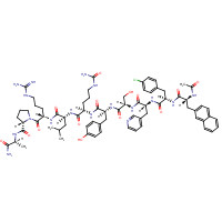 Cetrorelix acetate (CAS: 120287-85-6) - Chemical Structure and Molecular Formula 