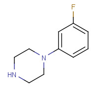 1-(3-FLUOROPHENYL)PIPERAZINE (CAS: 3801-89-6) - Chemical Structure and Molecular Formula 