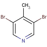 3,5-Dibromo-4-methylpyridine (CAS: 3430-23-7) - Chemical Structure and Molecular Formula 