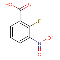 2-FLUORO-3-NITROBENZOIC ACID (CAS: 317-46-4) - Chemical Structure and Molecular Formula 