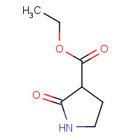 2-OXO-PYRROLIDINE-3-CARBOXYLIC ACID ETHYL ESTER (CAS: 36821-26-8) - Chemical Structure and Molecular Formula 