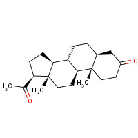 5-alpha-Dihydroprogesterone (CAS: 566-65-4) - Chemical Structure and Molecular Formula 