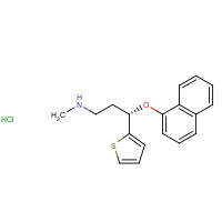 N-Methyl-gama-(1-naphthalenyloxy)-2-thiophenepropanamine (CAS: 136434-34-9) - Chemical Structure and Molecular Formula 