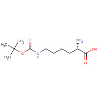 Ne-Boc-L-lysine (CAS: 2418-95-3) - Chemical Structure and Molecular Formula 
