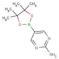 2-AMINOPYRIMIDINE-5-BORONIC ACID,PINACOL ESTER (CAS: 402960-38-7) - Chemical Structure and Molecular Formula 