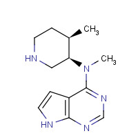 N-methyl-N-((3R,4R)-4-methylpiperidin-3-yl)-7H-pyrrolo[2,3-d]pyrimidin-4-amine (CAS: 477600-74-1) - Chemical Structure and Molecular Formula 