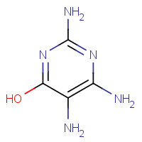 6-HYDROXY-2,4,5-TRIAMINOPYRIMIDINE (CAS: 1004-75-7) - Chemical Structure and Molecular Formula 