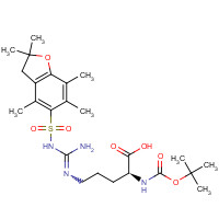 BOC-ARG(PBF)-OH (CAS: 200124-22-7) - Chemical Structure and Molecular Formula 