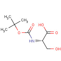 Boc-D-Serine (CAS: 6368-20-3) - Chemical Structure and Molecular Formula 