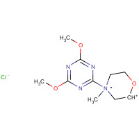 4-(4,6-Dimethoxy-1,3,5-triazin-2-yl)-4-methyl morpholinium chloride (CAS: 3945-69-5) - Chemical Structure and Molecular Formula 