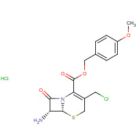 7-AMINO-3-CHLOROMETHYL-3-CEPHEM-4-CARBOXYLIC ACID P-METHOXYBENZYL ESTER,HYDROCHLORIDE (CAS: 113479-65-5) - Chemical Structure and Molecular Formula 