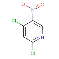 2,4-DICHLORO-5-NITROPYRIDINE (CAS: 4487-56-3) - Chemical Structure and Molecular Formula 