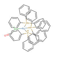 Carbonylchlorohydrotris(triphenylphosphine)ruthenium (CAS: 16971-33-8) - Chemical Structure and Molecular Formula 