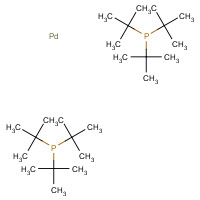 Bis(tri-tert-butylphosphine)palladium(0) (CAS: 53199-31-8) - Chemical Structure and Molecular Formula 