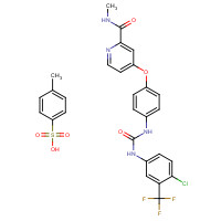 Sorafenib tosylate (CAS: 475207-59-1) - Chemical Structure and Molecular Formula 