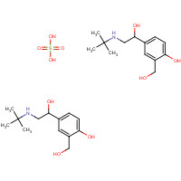 ALBUTEROL SULFATE (CAS: 51022-70-9) - Chemical Structure and Molecular Formula 