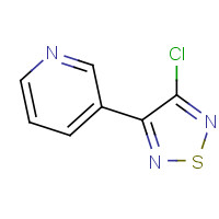 3-Chloro-4-(pyridin-3-yl)-1,2,5-thiadiazole (CAS: 131986-28-2) - Chemical Structure and Molecular Formula 