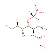 N-Glycolylneuraminic acid (CAS: 1113-83-3) - Chemical Structure and Molecular Formula 