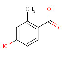 4-HYDROXY-2-METHYLBENZOIC ACID (CAS: 578-39-2) - Chemical Structure and Molecular Formula 