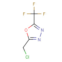 2-CHLOROMETHYL-5-TRIFLUOROMETHYL-[1,3,4]OXADIAZOLE (CAS: 723286-98-4) - Chemical Structure and Molecular Formula 