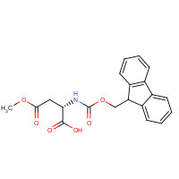 Fmoc-L-Aspartic acid 4-methyl ester (CAS: 145038-53-5) - Chemical Structure and Molecular Formula 