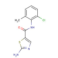 2-Amino-N-(2-chloro-6-methylphenyl)thiazole-5-carboxamide (CAS: 302964-24-5) - Chemical Structure and Molecular Formula 