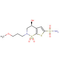 (4S)-1,1-dioxide-3,4-dihydro-4-hydroxy-2-(3-methoxypropyl)-2H-Thieno[3,2-e]-1,2-thiazine-6-sulfonamide (CAS: 154127-42-1) - Chemical Structure and Molecular Formula 