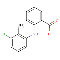N-(3-Chloro-ortho-tolyl) anthranilic acid (CAS: 13710-19-5) - Chemical Structure and Molecular Formula 