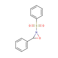 3-PHENYL-2-(PHENYLSULFONYL)-1,2-OXAZIRIDINE (CAS: 63160-13-4) - Chemical Structure and Molecular Formula 
