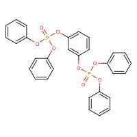 Tetraphenyl resorcinol bis(diphenylphosphate) (CAS: 57583-54-7) - Chemical Structure and Molecular Formula 