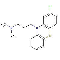 Chlorpromazine (CAS: 50-53-3) - Chemical Structure and Molecular Formula 
