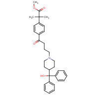 Methyl 4-[4-[4-(hydroxy diphenyl methyl)-1-piperidinyl]-1-oxobutyl]-a,a-dimethyl phenylacetate (CAS: 754477-55-1) - Chemical Structure and Molecular Formula 