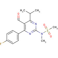 4-(4-fluorophenyl)-6-isopropyl-2-(N-methyl-N-methylSulfonylamino)pyrimidine-5-carboxaldehyde (CAS: 147118-37-4) - Chemical Structure and Molecular Formula 